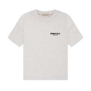 Essentials Fear of God light oatmeal grey cotton T-shirt size M